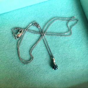 Blue diamond necklace